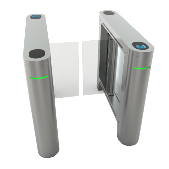 LY-T203 純不(bù)鏽橋式圓弧擺閘